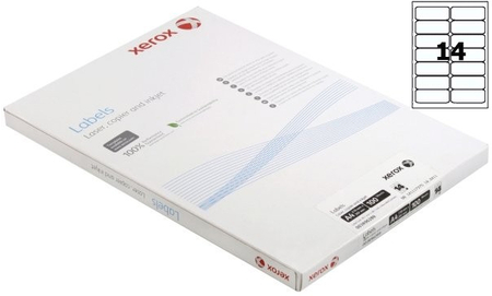 Бумага самоклеящаяся для изготовления этикеток Xerox, А4, 14 шт., 99,1*38,1 мм, 100 л.