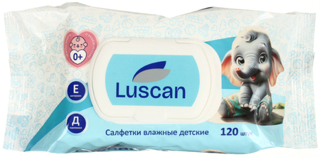 Салфетки влажные детские Luscan , 120 шт.