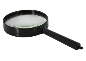 Лупа офисная Silwerhof Daily, диаметр 60 мм, увеличение в 6 раз, черная