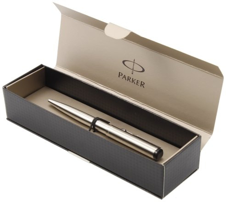 Ручка подарочная шариковая Parker Jotter Stainless Steel, корпус серебристый