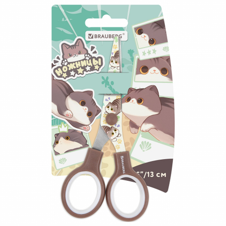 Ножницы канцелярские ErichKrause, 130 мм, «Милые котики» (ручки с прорезиненными вставками) Ножницы канцелярские ErichKrause, 130 мм, «Милые котики» (ручки с прорезиненными вставками)