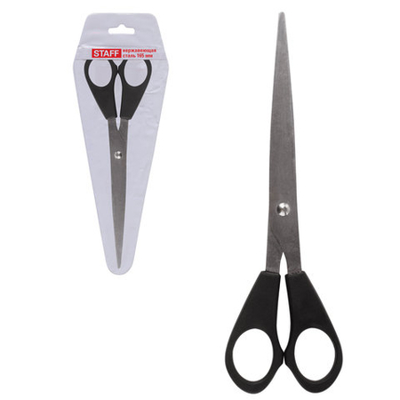 Ножницы канцелярские Staff Basic, 165 мм, ручки черные Ножницы канцелярские Staff Basic, 165 мм, ручки черные