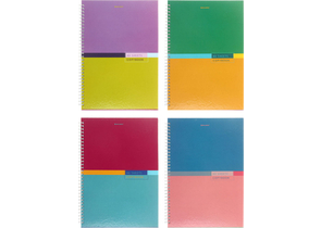 Тетрадь общая А4, 80 л. на гребне Color, 200×290 мм, клетка, ассорти