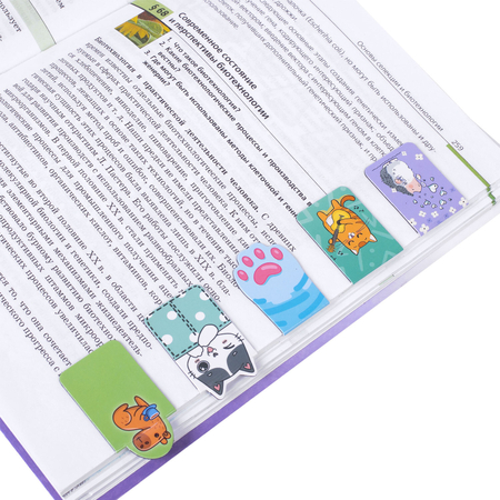 Закладки для книг магнитные Funster, 6 шт., 35*25 мм, «Яркий микс», ассорти Закладки для книг магнитные Funster, 6 шт., 35*25 мм, «Яркий микс», ассорти