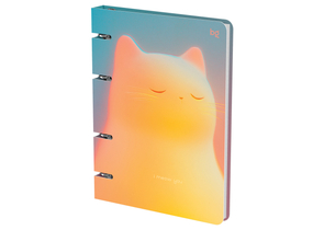 Тетрадь общая А5, 120 л. на кольцах BG, 160×215 мм, клетка, Meow