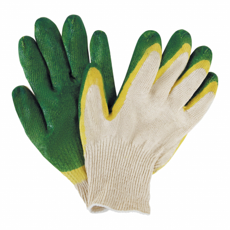 Перчатки хлопчатобумажные с латексным покрытием Laima «Люкс», 13 класс, белые с зеленым Перчатки хлопчатобумажные с латексным покрытием Laima «Люкс», 13 класс, белые с зеленым