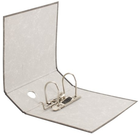 Папка-регистратор А5 вертикальный Korona «под мрамор», корешок 80 мм, черный