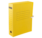 Папка архивная из микрогофрокартона на завязках OfficeSpace, корешок 75 мм, 320×250×75 мм, желтая