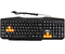 Клавиатура Ritmix RKB-152, USB, проводная, черная с оранжевым