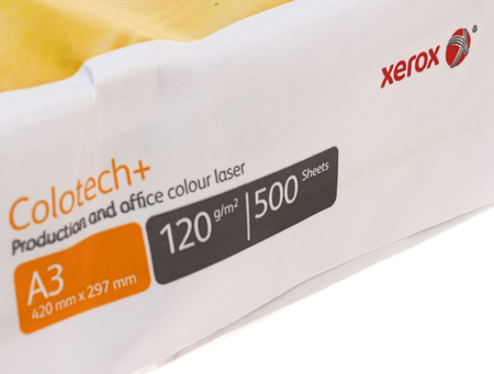 Бумага офисная Xerox Colotech+ Uncoated (без покрытия), А3 (297*420 мм), 120 г/м2, 500 л.