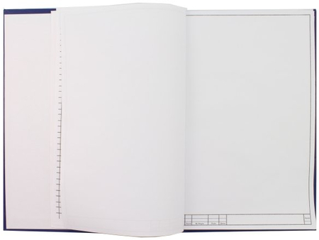 Папка для дипломных работ, бумажный блок - 100 л., обложка синяя