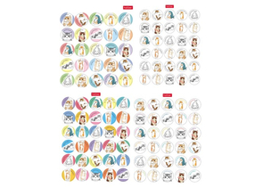 Наклейки бумажные для поощрения и оценки Hatber, 115 наклеек, «Котики», ассорти Наклейки бумажные для поощрения и оценки Hatber, 115 наклеек, «Котики», ассорти