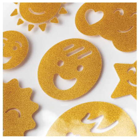 Набор термонаклеек световозвращающих (фликер) «Мульти-Пульти», 16 шт., «Смайлы»