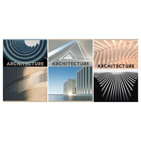 Тетрадь общая А4, 80 л. на скобе BG «Архитектура», 205*295 мм, клетка, ассорти