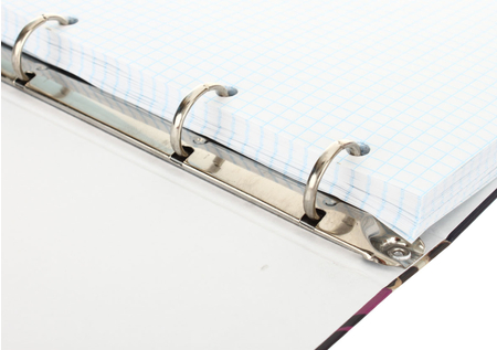 Тетрадь общая А5, 80 л. на кольцах Prof-Press, 165*215 мм, клетка, «Неоновый леопард»