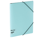 Папка пластиковая на резинке Berlingo Instinct, толщина пластика 0,6 мм, аквамариновая