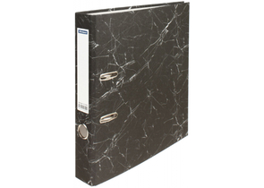 Папка-регистратор OfficeSpace «под мрамор», корешок 50 мм, черный