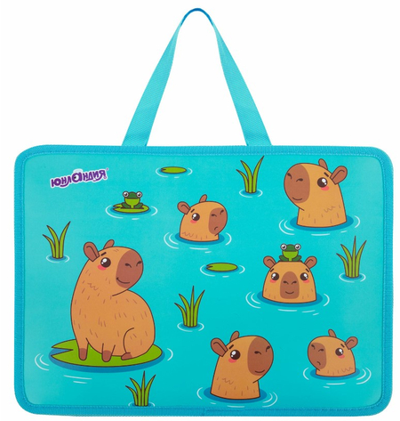 Папка для тетрадей на молнии А4 «Юнландия» с ручками, 32,5*23*8 см, Capy Time