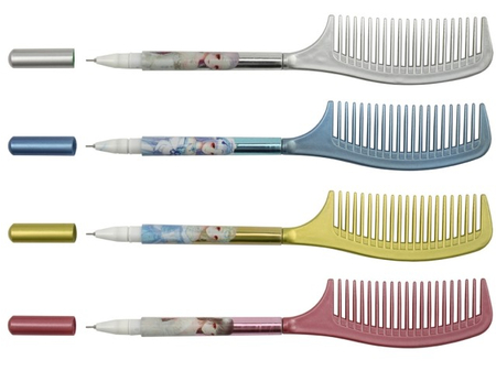 Ручка гелевая сувенирная детская «Расческа», корпус ассорти, стержень синий Ручка гелевая сувенирная детская «Расческа», корпус ассорти, стержень синий