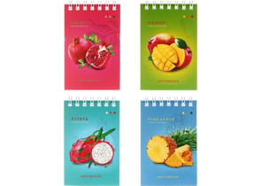 Блокнот на гребне ARTspace (А7), 65×100 мм, 40 л., клетка, Colorful Fruits, ассорти Блокнот на гребне ARTspace (А7), 65×100 мм, 40 л., клетка, Colorful Fruits, ассорти