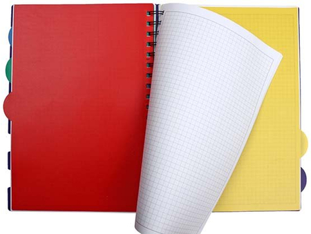 Тетрадь-блокнот для конспектов, 120 л. на гребне Listoff, 185*259 мм, клетка, фиолетовая