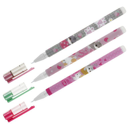 Ручка гелевая Meshu «Пиши-стирай», Sweet Paws, корпус ассорти, стержень синий