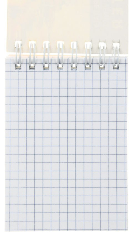 Блокнот на гребне Bourgeous, 75*105 мм, 96 л., клетка, «03-05,07», ассорти