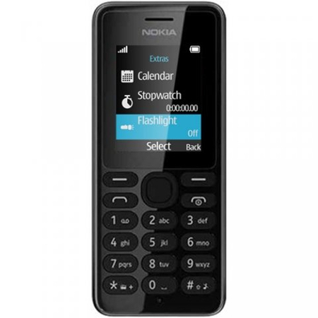 Телефон мобильный Nokia 108, Black, корпус черного цвета