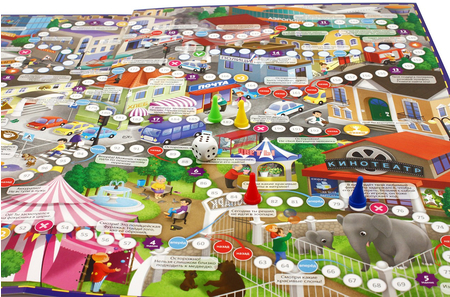 Игра-ходилка с фишками «Геодом», 59*42 см, «В городе»