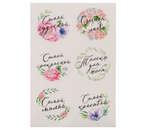 Наклейки пластиковые Sima-Land, 9,3×16 см, «Самой чудесной» (для букетов)