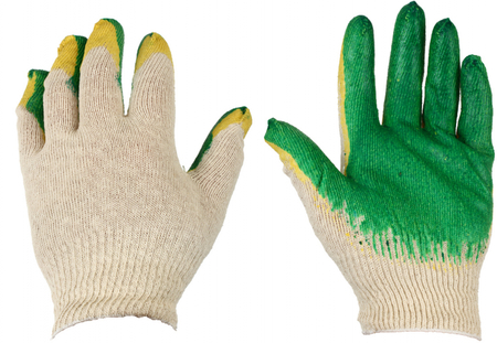 Перчатки хлопчатобумажные с латексным покрытием OfficeClean «Эконом», класс 13