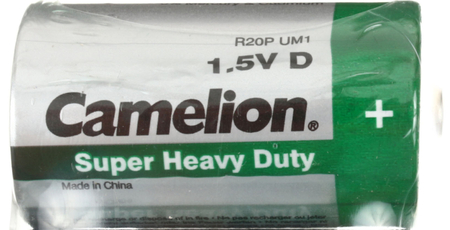 Батарейка солевая Camelion Super Heavy Duty, D, R20P UM1 Mono, 1.5V