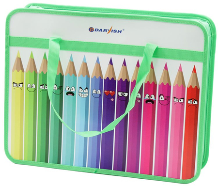 Папка с ручками детская Darvish, 330*265 мм, «Веселые карандашики»