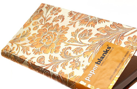 Книжка записная Paperblanks Brocaded Paper, 95*180 мм, 88 л., линия, Honey Bloom «Медовые цветы»