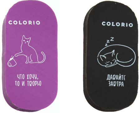 Ластик Colorio, 60*28 мм, овальный, ассорти Ластик Colorio, 60*28 мм, овальный, ассорти