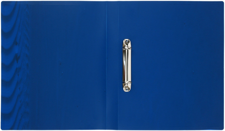 Папка пластиковая на 2-х кольцах Buro, толщина пластика 0,4 мм, синяя