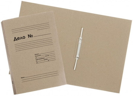 Папка картонная «Дело» со скоросшивателем, А4, ширина корешка 30 мм, плотность 620 г/м2, «Премиум», серая