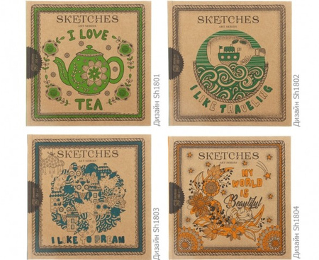 Скетчбук-блокнот Bourgeois, 200*200 мм, 36 л., «1801-1804», ассорти Скетчбук-блокнот Bourgeois, 200*200 мм, 36 л., «1801-1804», ассорти