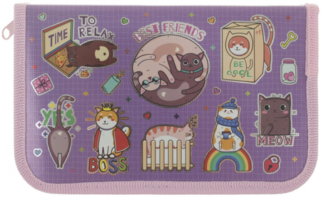 Пенал однокамерный ArtSpace, 190*115 мм, Best Friends Пенал однокамерный ArtSpace, 190*115 мм, Best Friends