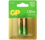 Батарейки щелочные GP Ultra G-Tech, AA, LR6, 1.5V, 2 шт.