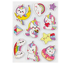 Наклейки объемные, 9×11 см, 10 шт., «Единороги»