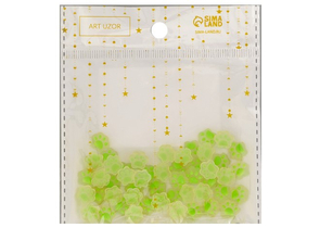 Декор для творчества пластиковый Sima-Land, «Лапка», зеленый, светится в темноте (акрил)