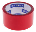 Клейкая лента упаковочная цветная OfficeSpace, 48 мм×40 м, толщина ленты 45 мкм, красная