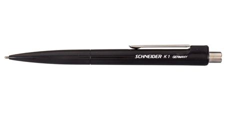 Ручка шариковая автоматическая Schneider К1, корпус черный, стержень черный Ручка шариковая автоматическая Schneider К1, корпус черный, стержень черный
