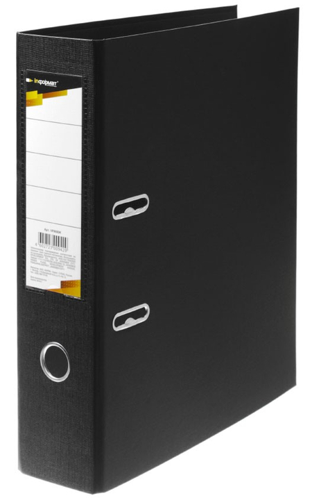 Папка-регистратор inФормат с односторонним ПВХ-покрытием , корешок 70 мм, черный