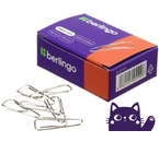 Скрепки проволочные Berlingo, 25 мм, 100 шт., треугольные, никелированные