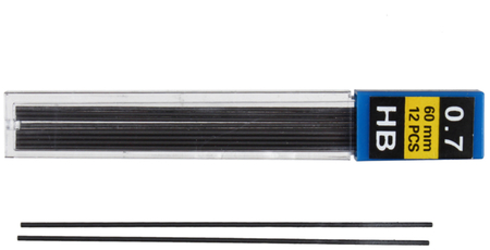 Грифели для автоматических карандашей HX-9858, толщина грифеля 0,7 мм, твердость ТМ, 12 шт. Грифели для автоматических карандашей HX-9858, толщина грифеля 0,7 мм, твердость ТМ, 12 шт.