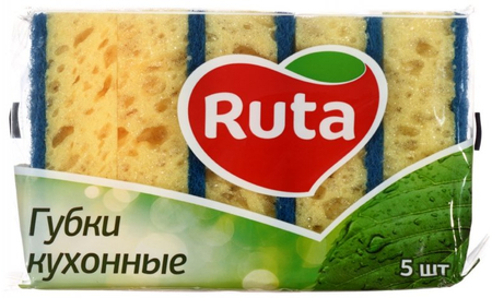 Губки для посуды Ruta, 95*65 мм, 5 шт.