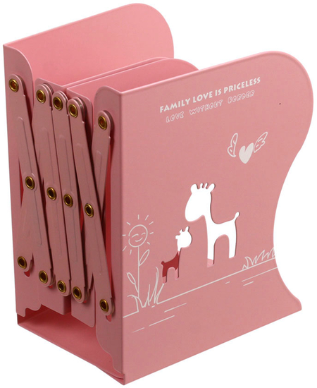 Подставка для книг металлическая Meshu , 19*14,7*10,5 см, розовая Подставка для книг металлическая Meshu , 19*14,7*10,5 см, розовая