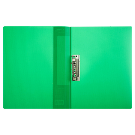 Папка пластиковая с боковым зажимом «Стамм. Кристалл», толщина пластика 0,7 мм, зеленая